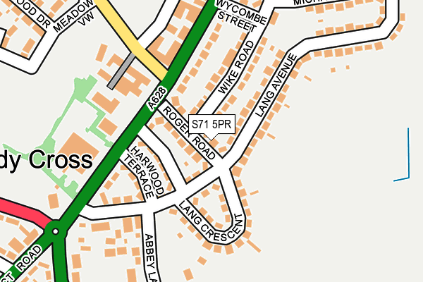 S71 5PR map - OS OpenMap – Local (Ordnance Survey)
