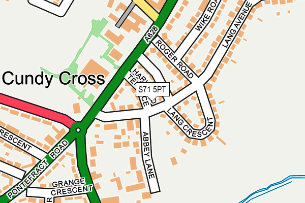 S71 5PT map - OS OpenMap – Local (Ordnance Survey)