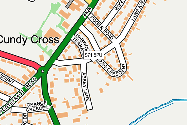 S71 5PU map - OS OpenMap – Local (Ordnance Survey)