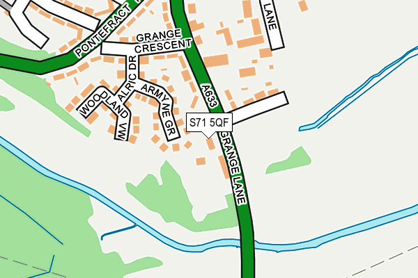S71 5QF map - OS OpenMap – Local (Ordnance Survey)