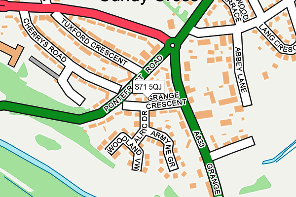 S71 5QJ map - OS OpenMap – Local (Ordnance Survey)