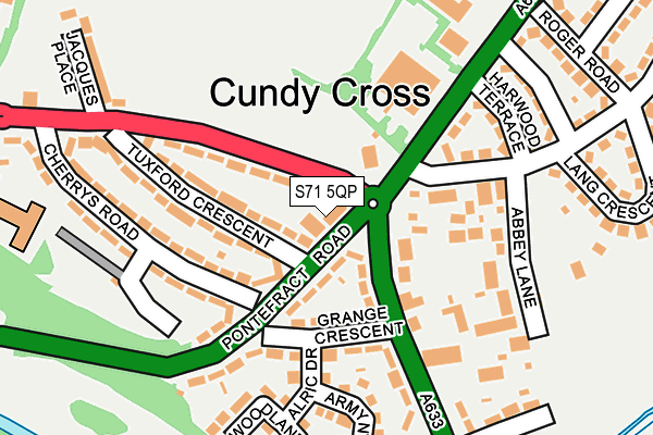 S71 5QP map - OS OpenMap – Local (Ordnance Survey)