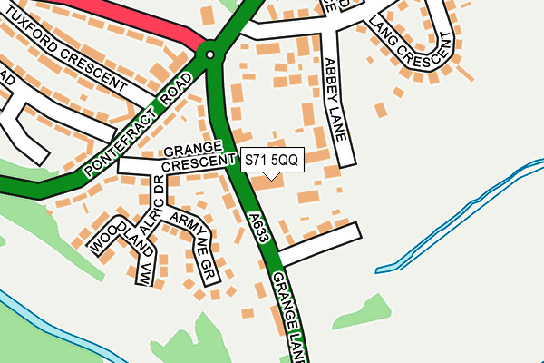 S71 5QQ map - OS OpenMap – Local (Ordnance Survey)