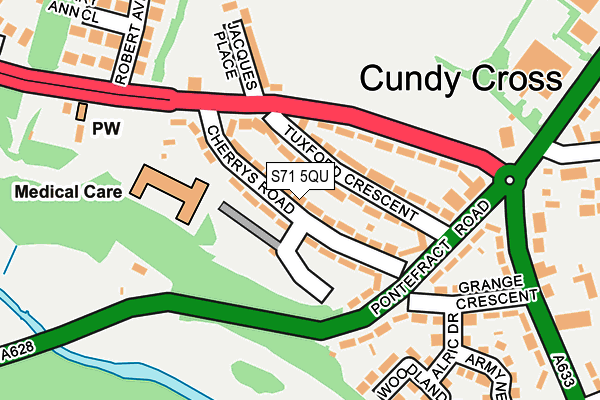 S71 5QU map - OS OpenMap – Local (Ordnance Survey)