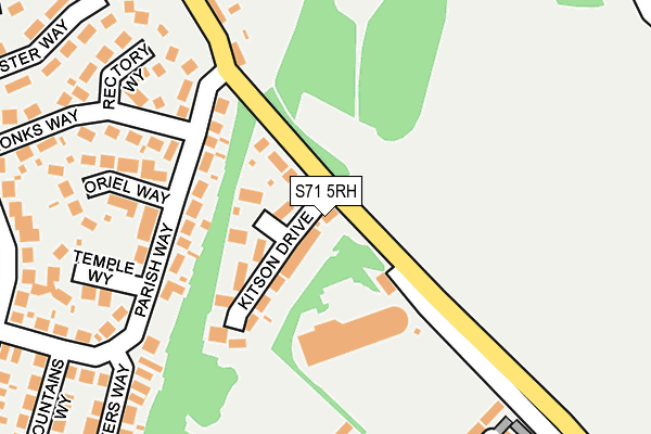 S71 5RH map - OS OpenMap – Local (Ordnance Survey)