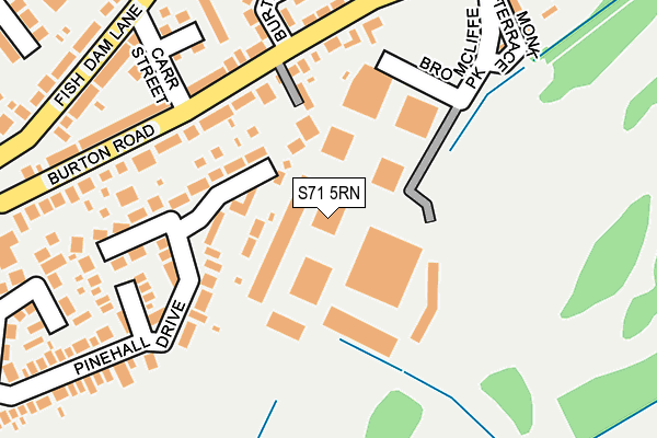 S71 5RN map - OS OpenMap – Local (Ordnance Survey)