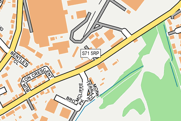 S71 5RP map - OS OpenMap – Local (Ordnance Survey)