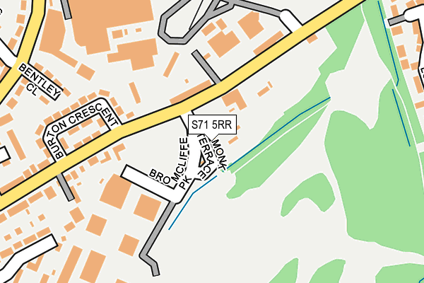 S71 5RR map - OS OpenMap – Local (Ordnance Survey)