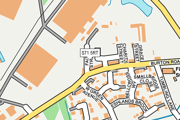 S71 5RT map - OS OpenMap – Local (Ordnance Survey)