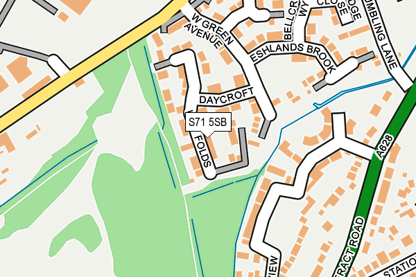 S71 5SB map - OS OpenMap – Local (Ordnance Survey)