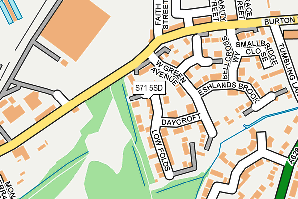 S71 5SD map - OS OpenMap – Local (Ordnance Survey)