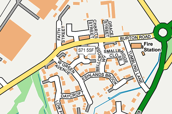 S71 5SF map - OS OpenMap – Local (Ordnance Survey)
