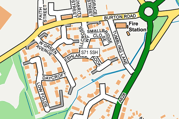 S71 5SH map - OS OpenMap – Local (Ordnance Survey)