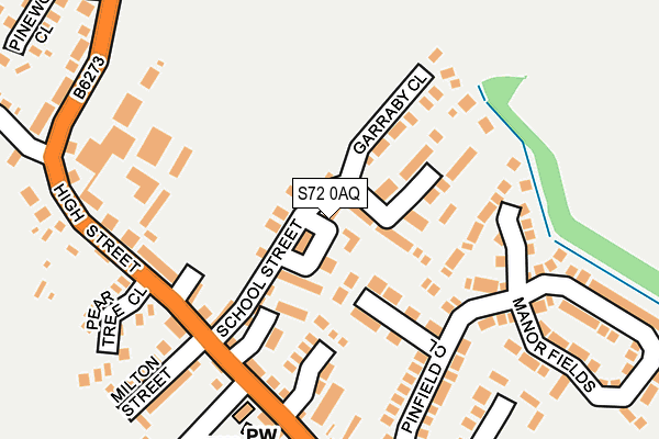 S72 0AQ map - OS OpenMap – Local (Ordnance Survey)