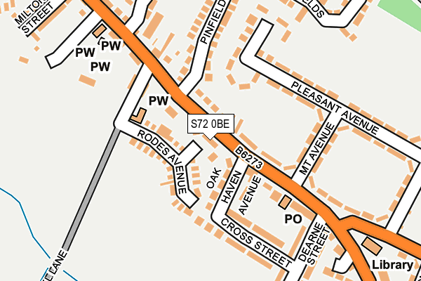 S72 0BE map - OS OpenMap – Local (Ordnance Survey)