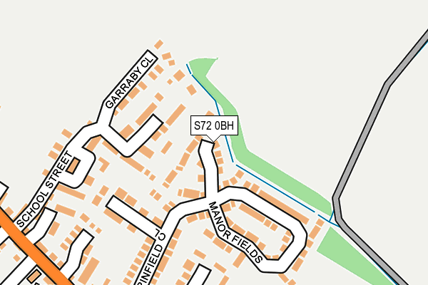 S72 0BH map - OS OpenMap – Local (Ordnance Survey)