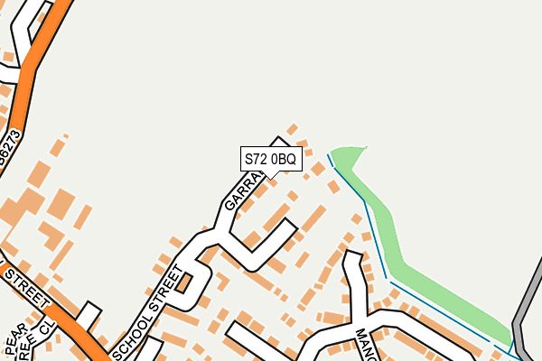 S72 0BQ map - OS OpenMap – Local (Ordnance Survey)