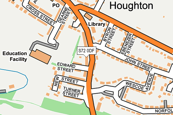 S72 0DF map - OS OpenMap – Local (Ordnance Survey)