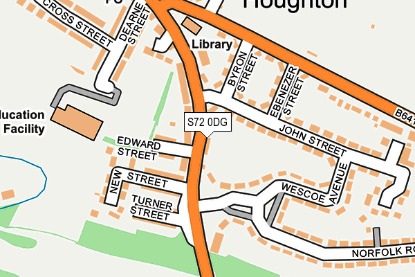 S72 0DG map - OS OpenMap – Local (Ordnance Survey)