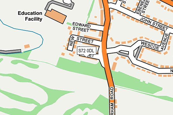 S72 0DL map - OS OpenMap – Local (Ordnance Survey)