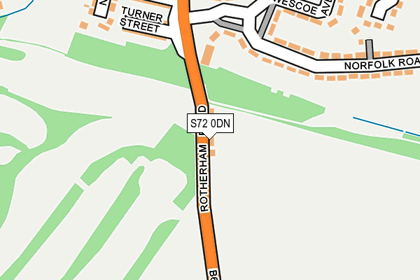 S72 0DN map - OS OpenMap – Local (Ordnance Survey)