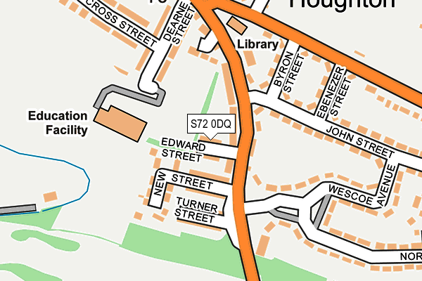 S72 0DQ map - OS OpenMap – Local (Ordnance Survey)