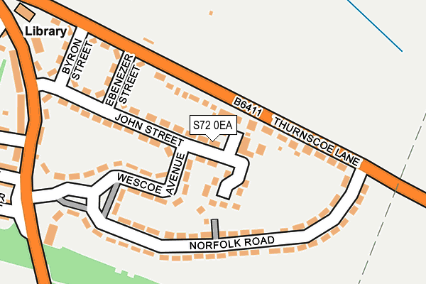 S72 0EA map - OS OpenMap – Local (Ordnance Survey)
