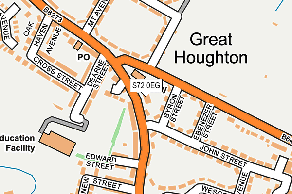 S72 0EG map - OS OpenMap – Local (Ordnance Survey)