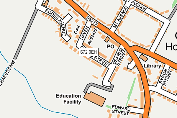 S72 0EH map - OS OpenMap – Local (Ordnance Survey)