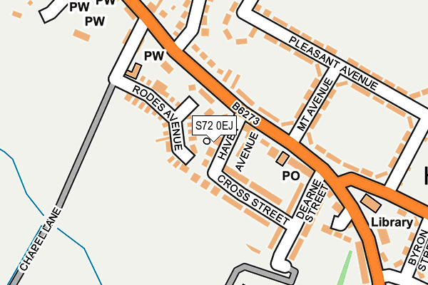 S72 0EJ map - OS OpenMap – Local (Ordnance Survey)