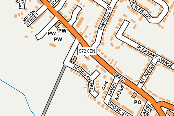 S72 0EN map - OS OpenMap – Local (Ordnance Survey)