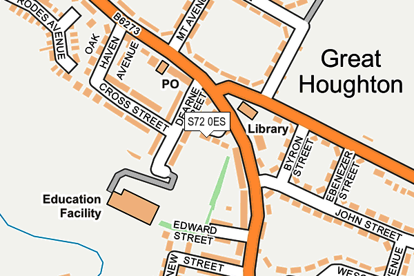 S72 0ES map - OS OpenMap – Local (Ordnance Survey)