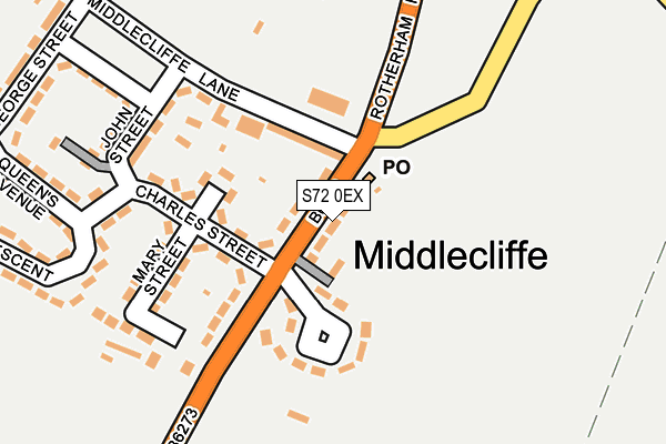 S72 0EX map - OS OpenMap – Local (Ordnance Survey)