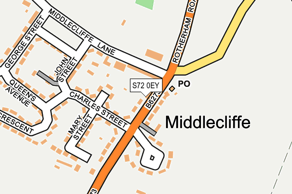 S72 0EY map - OS OpenMap – Local (Ordnance Survey)