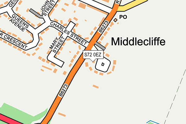 S72 0EZ map - OS OpenMap – Local (Ordnance Survey)