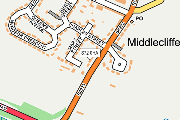 S72 0HA map - OS OpenMap – Local (Ordnance Survey)