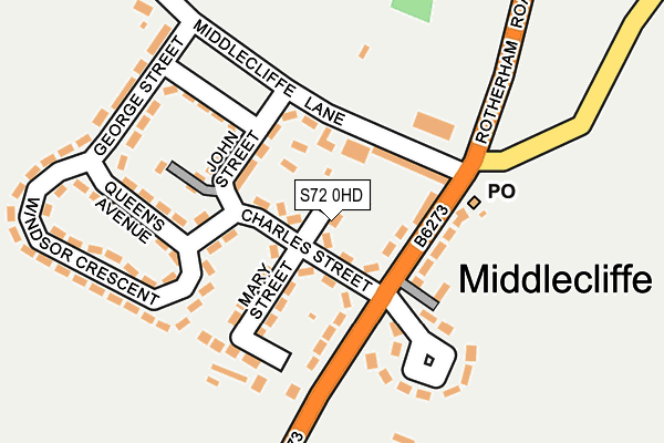S72 0HD map - OS OpenMap – Local (Ordnance Survey)