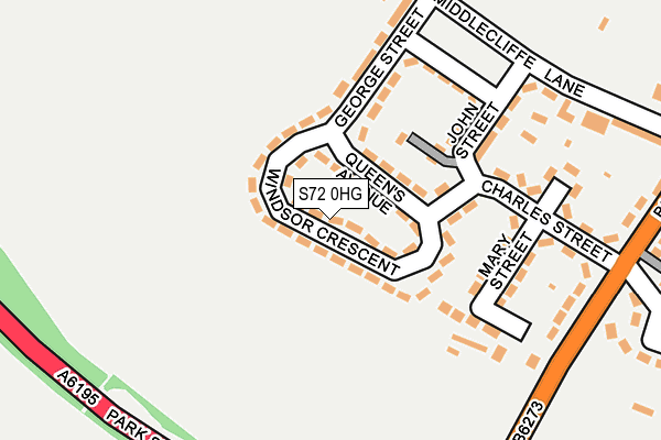 S72 0HG map - OS OpenMap – Local (Ordnance Survey)