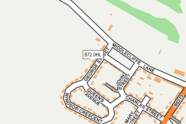 S72 0HL map - OS OpenMap – Local (Ordnance Survey)