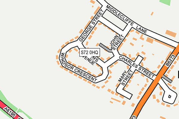 S72 0HQ map - OS OpenMap – Local (Ordnance Survey)