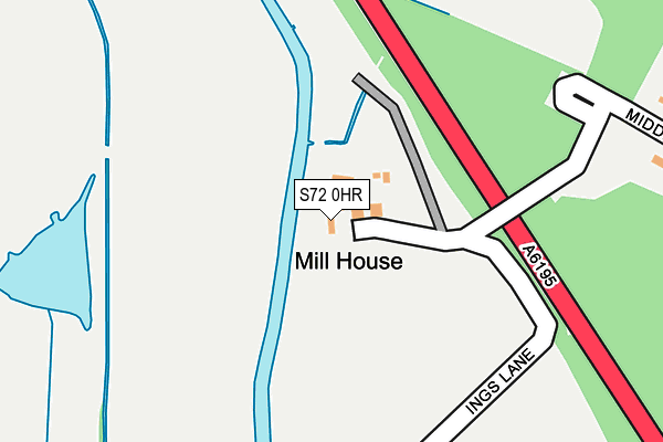 S72 0HR map - OS OpenMap – Local (Ordnance Survey)