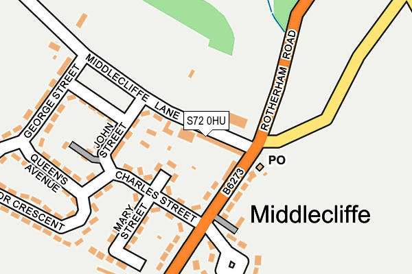S72 0HU map - OS OpenMap – Local (Ordnance Survey)