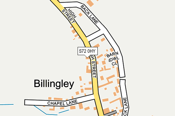 S72 0HY map - OS OpenMap – Local (Ordnance Survey)