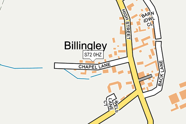 S72 0HZ map - OS OpenMap – Local (Ordnance Survey)