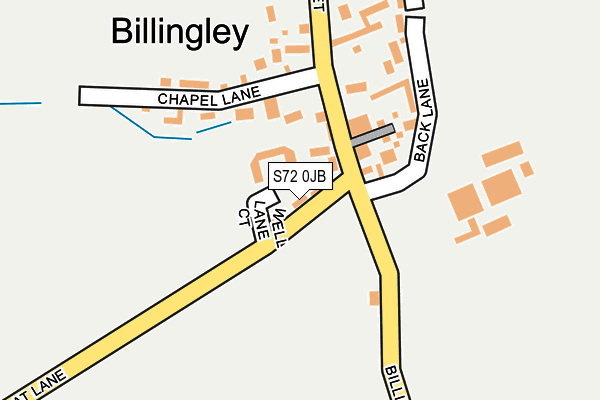 S72 0JB map - OS OpenMap – Local (Ordnance Survey)