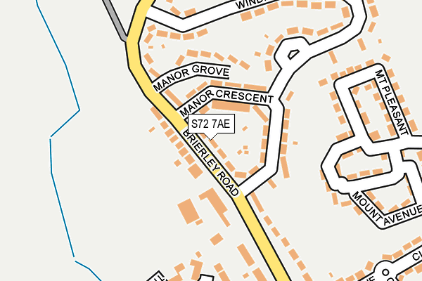 S72 7AE map - OS OpenMap – Local (Ordnance Survey)