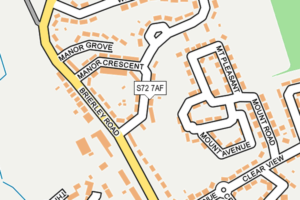S72 7AF map - OS OpenMap – Local (Ordnance Survey)