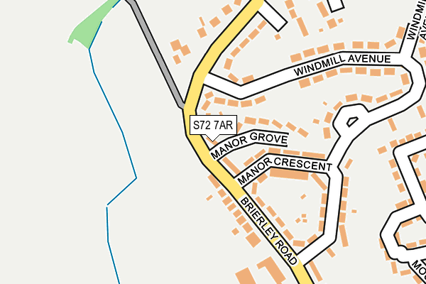 S72 7AR map - OS OpenMap – Local (Ordnance Survey)