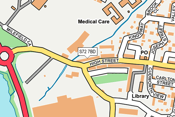 S72 7BD map - OS OpenMap – Local (Ordnance Survey)