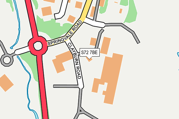 S72 7BE map - OS OpenMap – Local (Ordnance Survey)